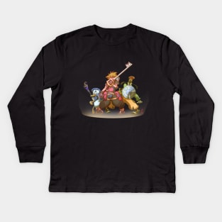 Kingdom Hearts Trio Kids Long Sleeve T-Shirt